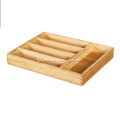 Bamboo knife holder tools organizer with 5 compartments